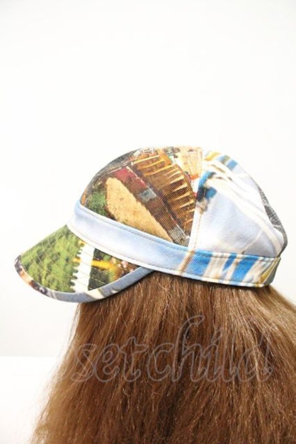 画像2: ヴィヴィアンウエストウッド 中古 / フレンチワークキャップ  白X青X緑  I-24-04-20-039-gd-HD-ZI (2)