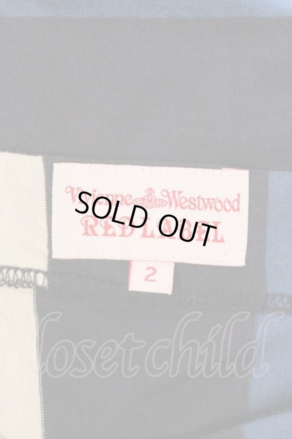 画像3: ヴィヴィアンウエストウッド 中古 //ストライプ変形ワンピース 2 青Ｘ黒Ｘ白  I-24-04-20-009-op-HD-ZI (3)