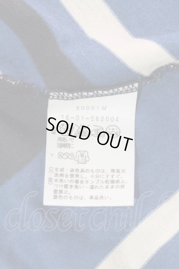 画像4: ヴィヴィアンウエストウッド 中古 //ストライプ変形ワンピース 2 青Ｘ黒Ｘ白  I-24-04-20-009-op-HD-ZI (4)