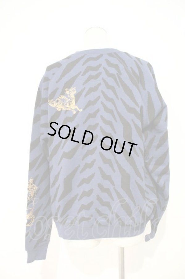 画像2: ヴィヴィアンウエストウッド 中古 / TIGER STRIPES RAGLANスウェット  ネイビー  I-24-04-20-015-to-HD-ZI (2)