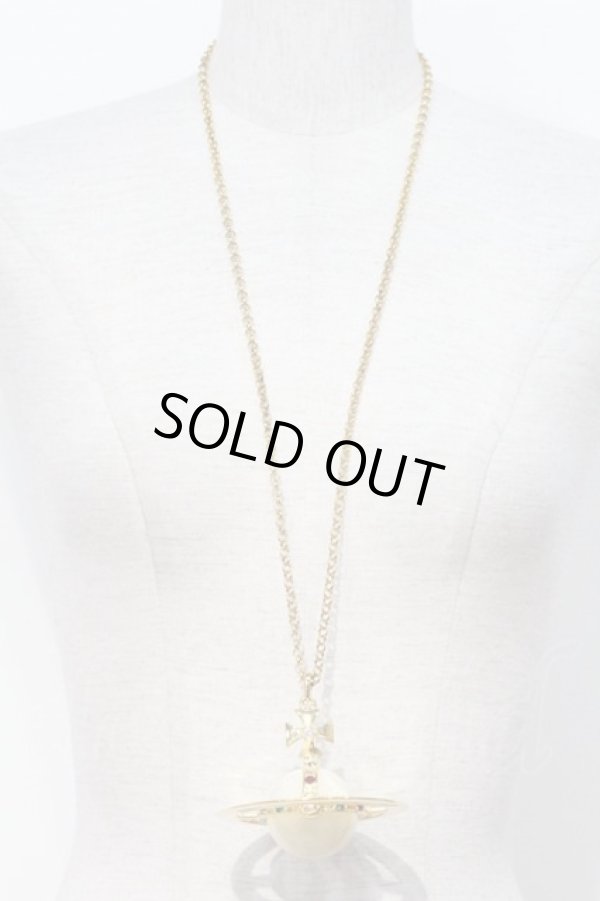 画像2: ヴィヴィアンウエストウッド 中古 / NC/ジャイアントオーブネックレス(パールver.)  ゴールド  I-24-05-22-028-nl-HD-ZH (2)