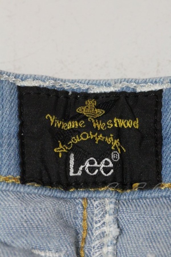 画像3: ANGLOMANIA 中古 / 刺繍入リモンローパンツ M ライトインディゴ  I-24-05-29-019-pa-HD-ZI (3)