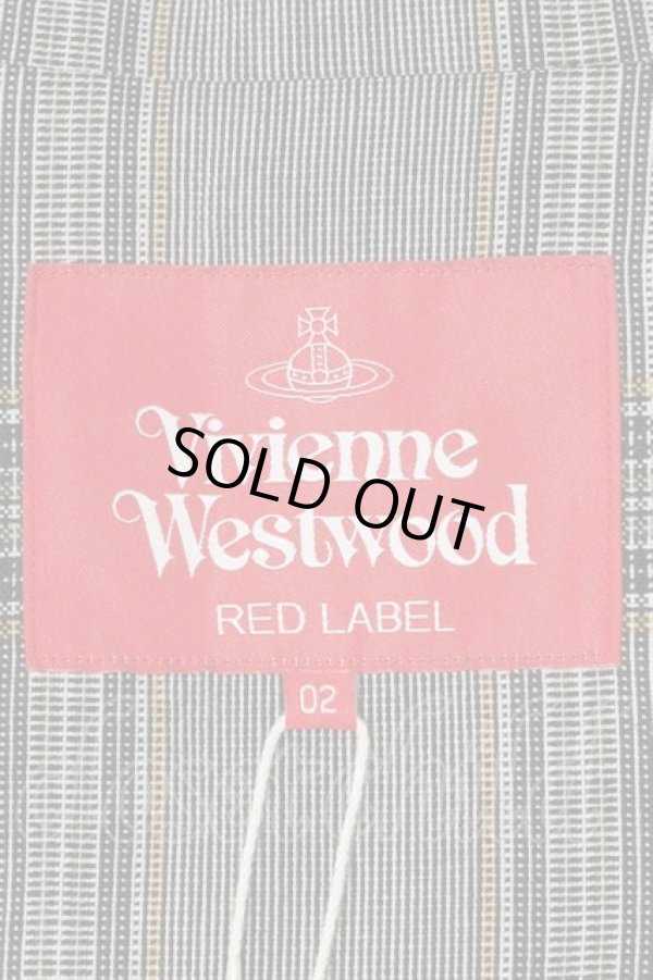 画像3: ヴィヴィアンウエストウッド 中古 / チェックダブルコート 02 ブラック×オレンジ  I-24-06-26-026-co-HD-ZI (3)