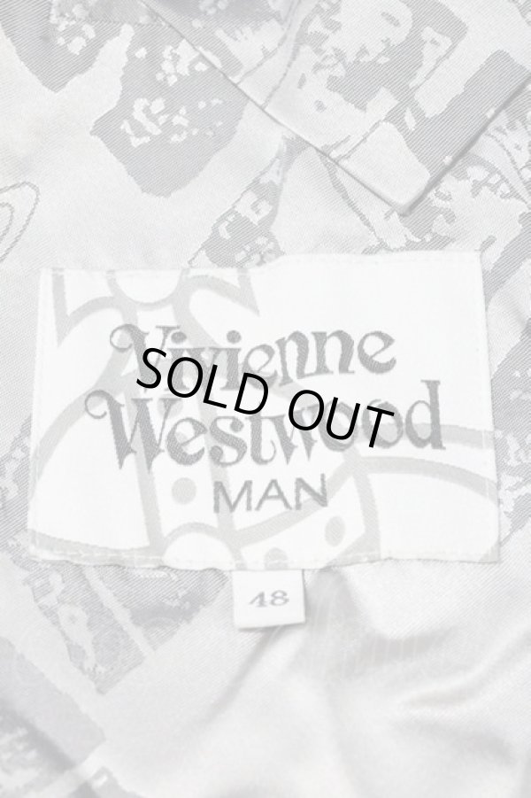 画像3: ヴィヴィアンウエストウッド MAN 中古 / メルトンミントカラーコート 48 黒  I-24-07-24-001-co-HD-ZI (3)