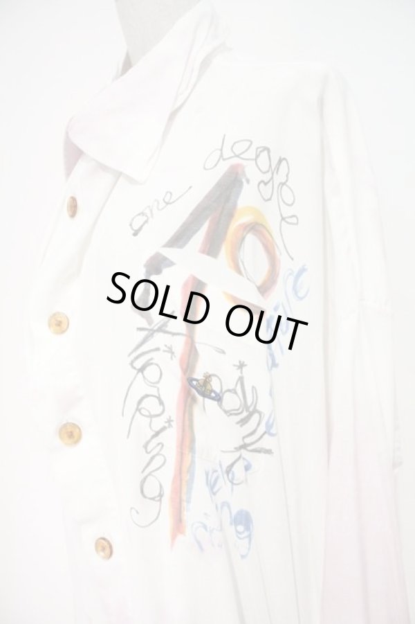 画像3: ヴィヴィアンウエストウッド MAN 中古 / WINE DRUNKENシャツ  白Xピンク  I-24-07-31-003-bl-HD-ZI (3)