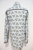 画像2: ヴィヴィアンウエストウッド MAN 中古 / ヤシノ木風シャツ 46 青ｘ緑ｘ茶  I-24-07-31-030-bl-HD-ZI (2)