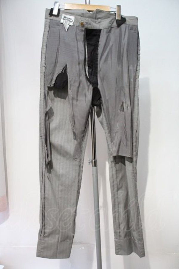 画像4: ヴィヴィアンウエストウッド MAN 中古 / グレンチェックパンツ 48 グレーチェック  I-24-07-31-056-pa-HD-ZI (4)