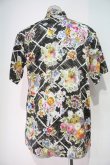 画像2: ヴィヴィアンウエストウッド 中古 / フルーツチェック半袖ブラウス 38 黒  I-24-07-31-002-bl-HD-ZI (2)
