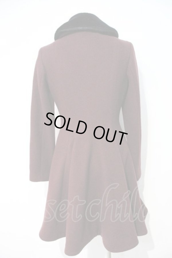 画像2: ヴィヴィアンウエストウッド 中古 / CO/ファー襟コート 2 ボルドー  I-24-08-14-008-co-HD-ZI (2)