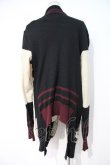 画像2: ヴィヴィアンウエストウッド 中古 / KERR JUMPERニットカーディガン S/M アイボリーＸ黒Ｘ赤  I-24-08-14-009-to-HD-ZI (2)