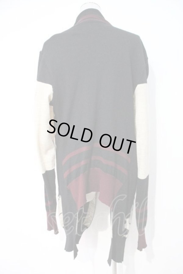 画像2: ヴィヴィアンウエストウッド 中古 / KERR JUMPERニットカーディガン S/M アイボリーＸ黒Ｘ赤  I-24-08-14-009-to-HD-ZI (2)