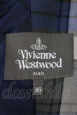 画像3: ヴィヴィアンウエストウッド MAN 中古 / タックジャケット 46 青Ｘグリーンチェック  I-24-08-30-027-jc-HD-ZI (3)