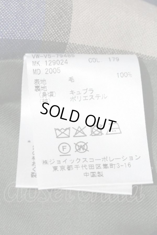 画像4: ヴィヴィアンウエストウッド MAN 中古 / タックジャケット 46 青Xグリーンチェック  I-24-08-30-027-jc-HD-ZI (4)