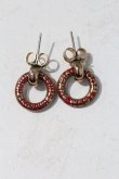 画像2: ヴィヴィアンウエストウッド 中古 / ZANILYA EARRINGS  ゴールドＸ赤  I-24-08-30-035-er-HD-ZI (2)
