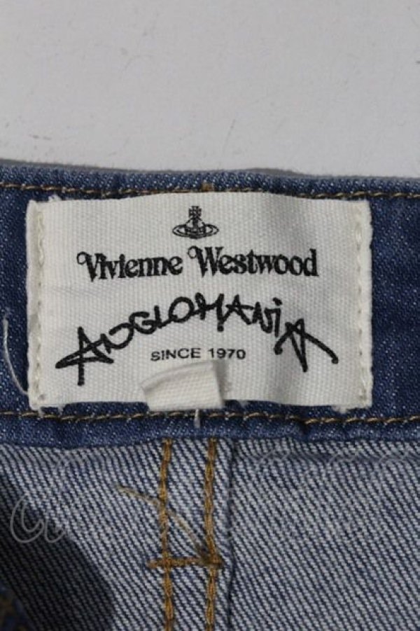 画像3: ANGLOMANIA 中古 / オーブ刺繍デニムパンツ 36 青デニム  I-24-09-04-017-pa-HD-ZI (3)