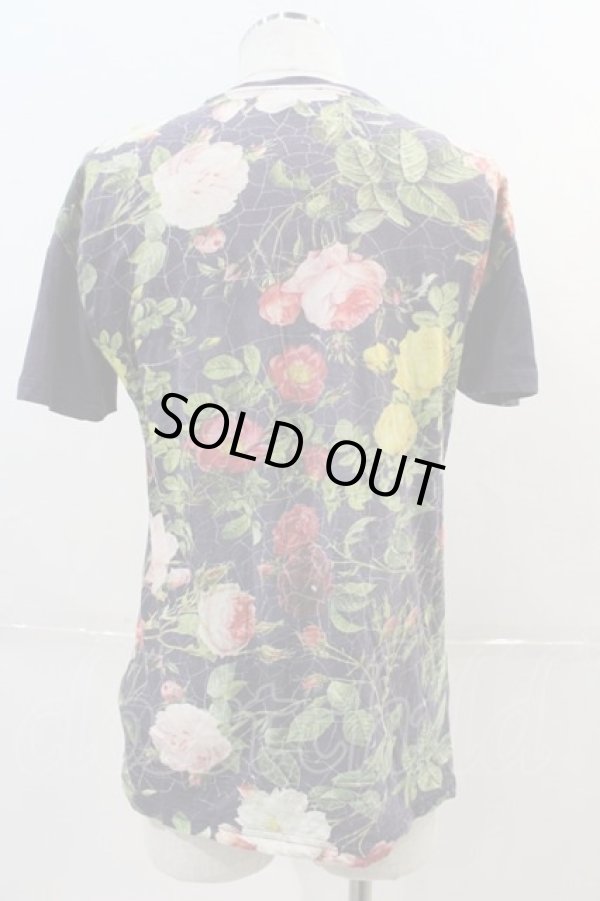 画像2: ヴィヴィアンウエストウッド 中古 / ローズ柄半袖カットソー XS ネイビー  I-24-12-18-037-to-HD-ZI (2)