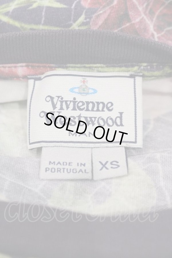 画像3: ヴィヴィアンウエストウッド 中古 / ローズ柄半袖カットソー XS ネイビー  I-24-12-18-037-to-HD-ZI (3)