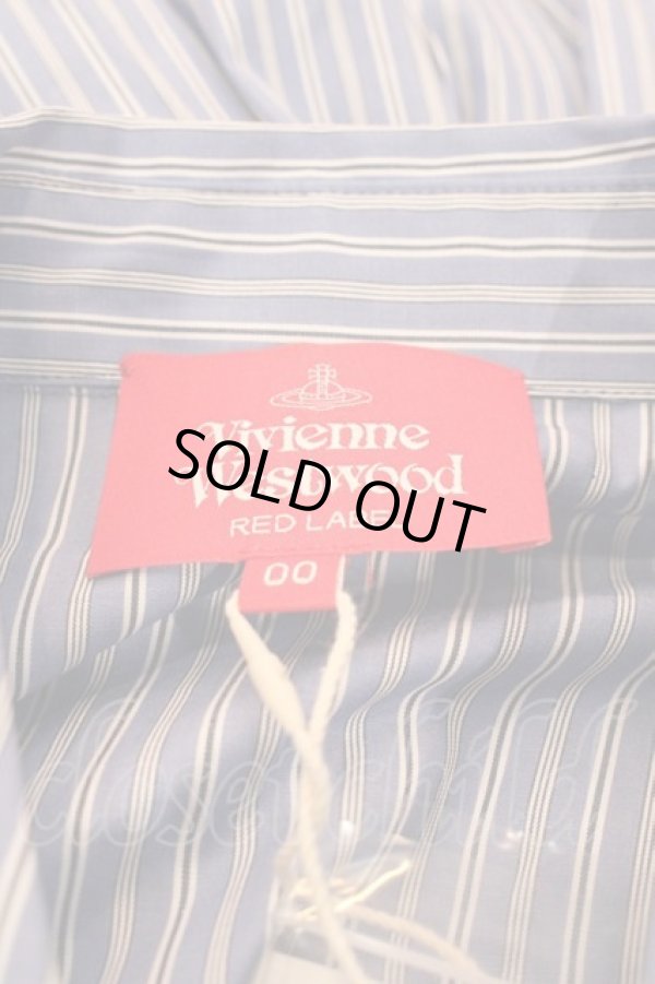 画像3: ヴィヴィアンウエストウッド 中古 / ストライプシャツスモッキングドレス 00 サックス  I-24-12-18-004-op-HD-ZI (3)