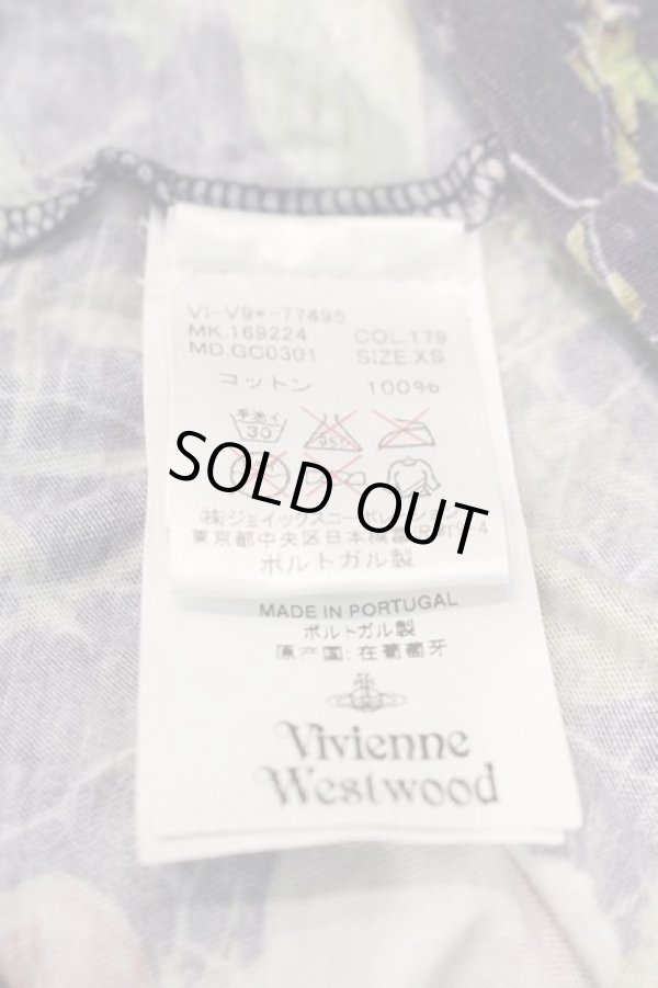 画像4: ヴィヴィアンウエストウッド 中古 / ローズ柄半袖カットソー XS ネイビー  I-24-12-18-037-to-HD-ZI (4)