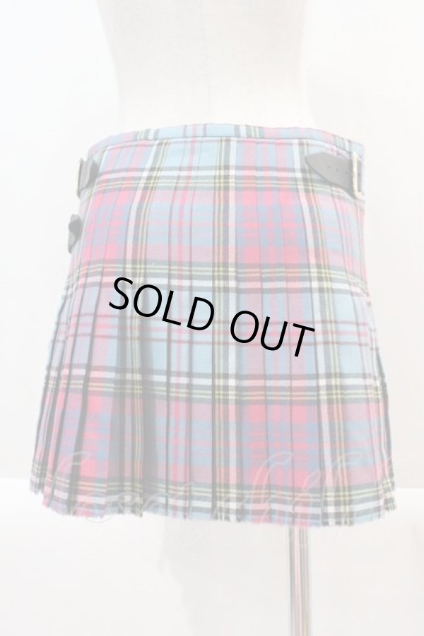 画像2: Worlds End 中古 //ブルーマックキルトスカート III 青チェック  I-25-02-12-019-sk-HD-ZI (2)