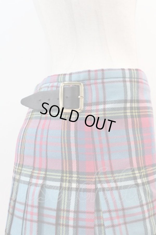 画像3: Worlds End 中古 //ブルーマックキルトスカート III 青チェック  I-25-02-12-019-sk-HD-ZI (3)