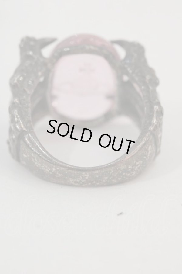 画像2: ヴィヴィアンウエストウッド 中古 / ACCCrow Cabochon Ring S ピンクXシルバー  I-25-02-12-039-ac-HD-ZI (2)