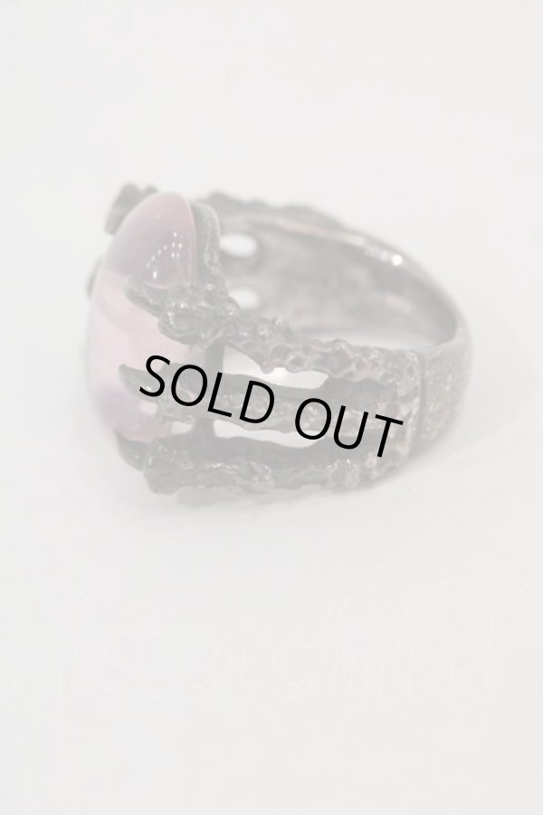 画像3: ヴィヴィアンウエストウッド 中古 / ACCCrow Cabochon Ring S ピンクXシルバー  I-25-02-12-039-ac-HD-ZI (3)