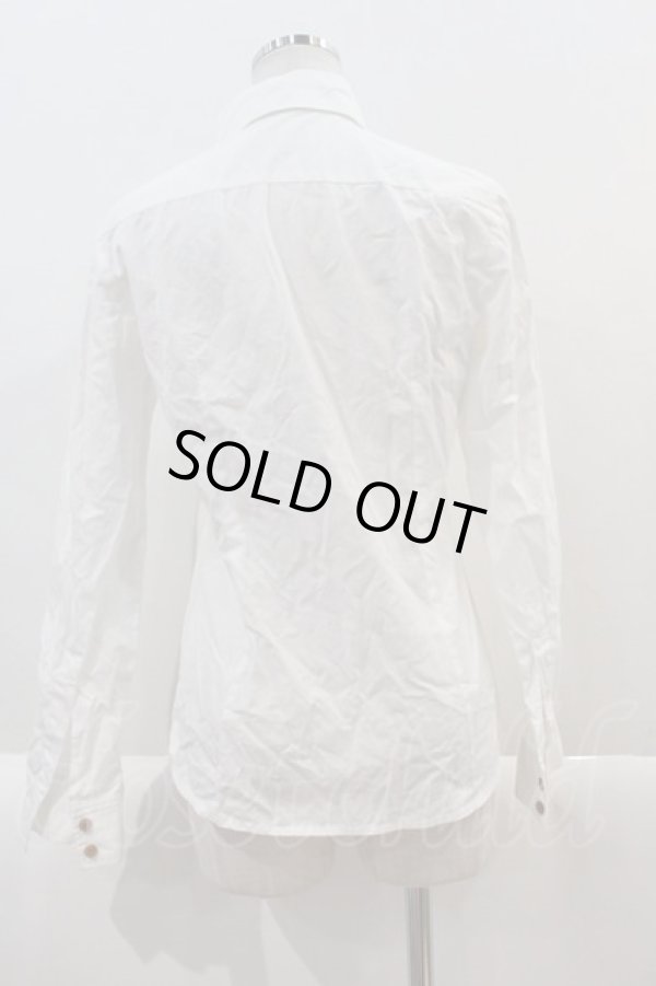 画像2: ヴィヴィアンウエストウッド 中古 / 楽譜デザインシャツ 2 白Ｘゴールド  I-25-02-12-007-bl-HD-ZI (2)