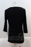 画像2: ヴィヴィアンウエストウッド MAN 中古 / 単色オーブ刺繍カットソー 44 黒Ｘシルバー  I-25-02-12-008-to-HD-ZI (2)