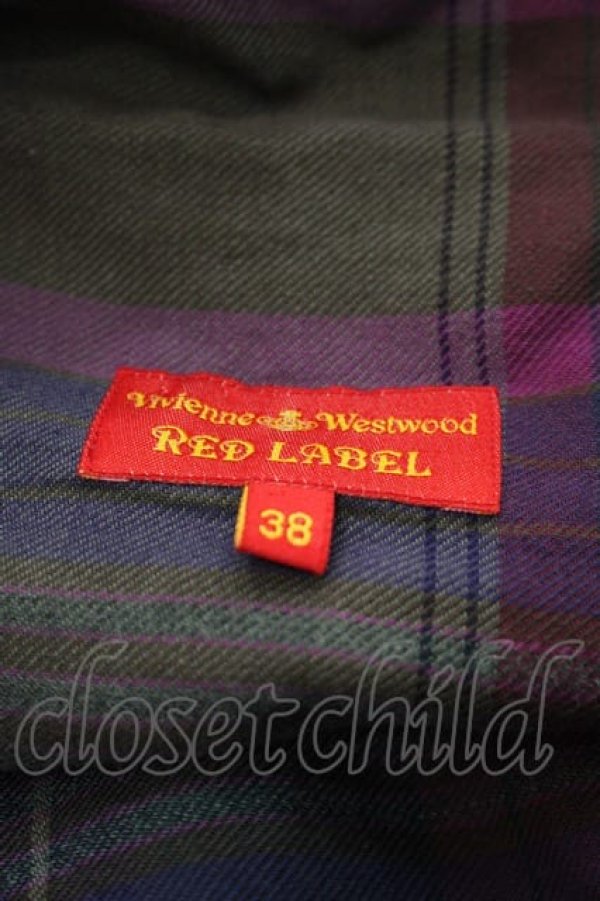 画像3: ヴィヴィアンウエストウッド 中古 / チェック長袖ワンピース  ボルドーチェック  I-25-03-31-045-op-HD-ZI (3)