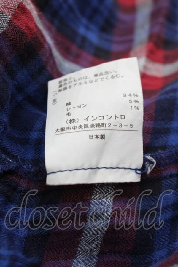 画像4: ヴィヴィアンウエストウッド 中古 / チェックシャツ風ワンピース  ボルドーX黒  I-25-03-31-047-op-HD-ZI (4)