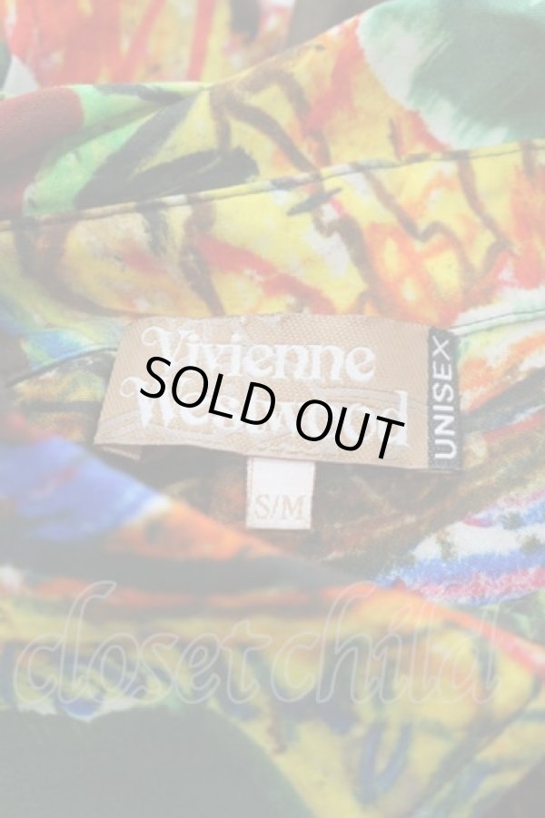 画像3: ヴィヴィアンウエストウッド 中古 / ENDANGERED SPECIES CHAOS シャツ S/M 黄色Ｘカラフル  I-25-03-31-054-bl-HD-ZI (3)