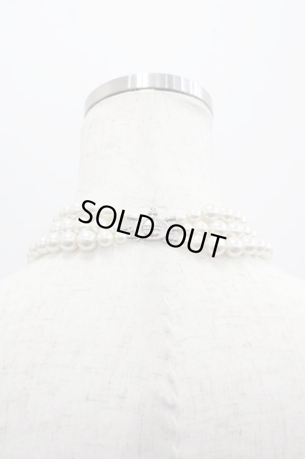 画像2: ヴィヴィアンウエストウッド 中古 / NC/3連パールドロップチョーカー  白  I-25-03-31-059-ac-HD-ZI (2)