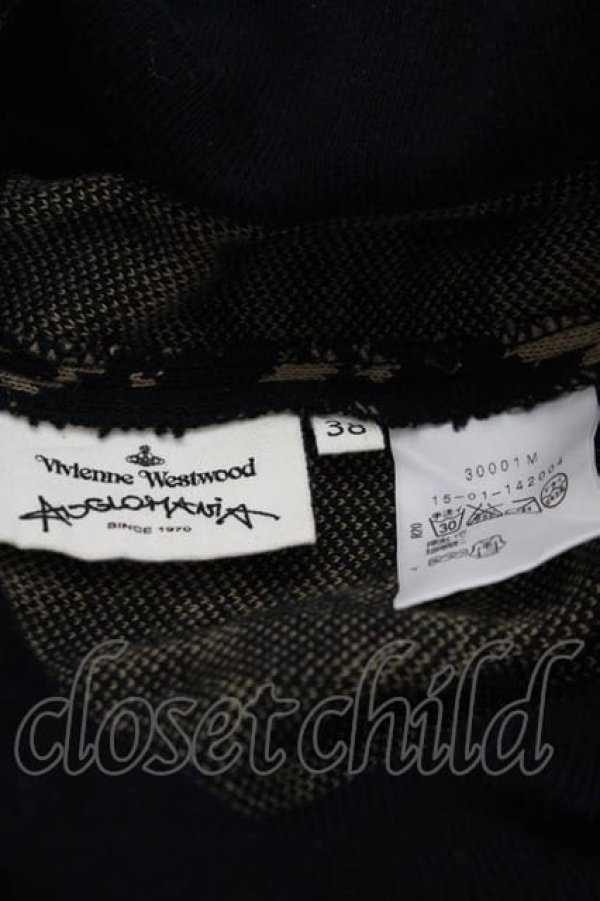 画像3: ANGLOMANIA 中古 / 2カラーニットスカート 38 黒Xブラウン  I-25-04-30-023-sk-HD-ZI (3)