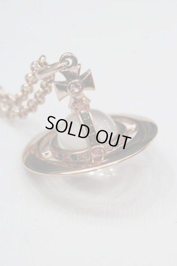 画像3: ヴィヴィアンウエストウッド 中古 / AC/スモールオーブネックレス  ピンクゴールド  I-25-04-30-031-ac-HD-ZI (3)