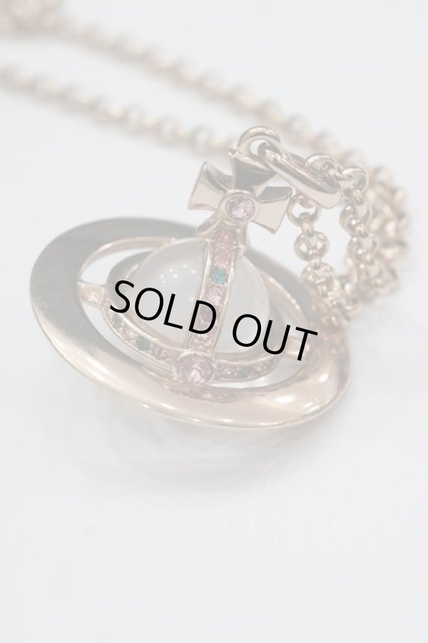 画像4: ヴィヴィアンウエストウッド 中古 / AC/スモールオーブネックレス  ピンクゴールド  I-25-04-30-031-ac-HD-ZI (4)