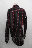 画像2: ヴィヴィアンウエストウッド 中古 / CHRISSIE'S STRIPES CHAOSシャツ S 黒Ｘ赤  I-25-04-30-004-bl-HD-ZI (2)