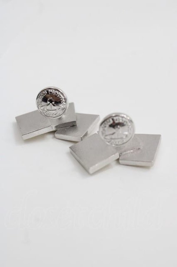 画像3: ヴィヴィアンウエストウッド 中古 / トランプカフス  シルバーX白  I-25-04-30-039-gd-HD-ZI (3)