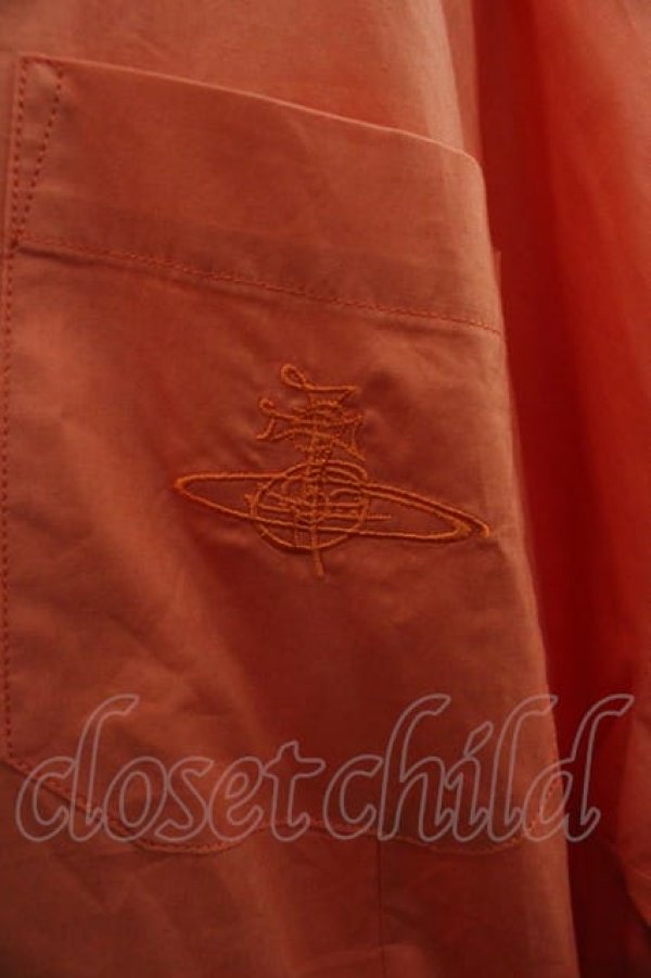 画像3: ヴィヴィアンウエストウッド 中古 / オーブ刺繍ポケットロングシャツ  オレンジ  I-25-04-30-005-bl-HD-ZI (3)