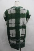 画像2: ヴィヴィアンウエストウッド 中古 / Messy Taetan knitベスト 00 グリーンチェック  I-25-04-30-006-to-HD-ZI (2)