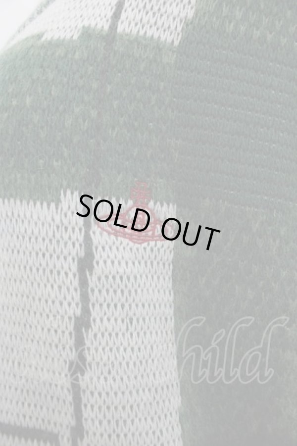 画像3: ヴィヴィアンウエストウッド 中古 / Messy Taetan knitベスト 00 グリーンチェック  I-25-04-30-006-to-HD-ZI (3)