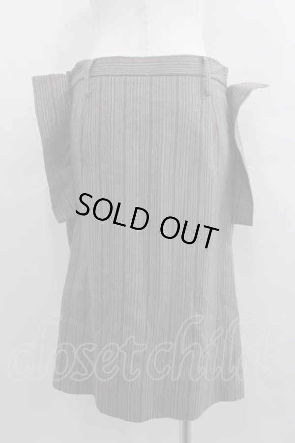 画像2: ヴィヴィアンウエストウッド 中古 / ストライプ変形スカート UK8/US4 ブラウン  I-25-04-30-022-sk-HD-ZI (2)