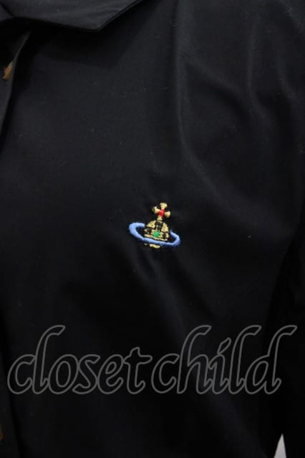 画像3: ヴィヴィアンウエストウッド 中古 / カラーオーブ刺繍ブラウス II 黒  I-25-05-21-021-bl-HD-ZI (3)