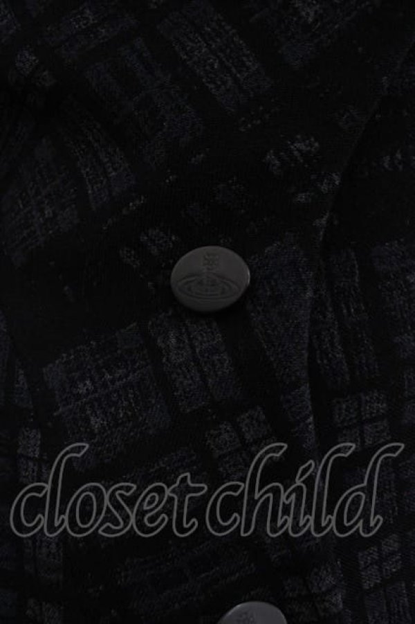 画像3: ヴィヴィアンウエストウッド 中古 / 斜メチェックラブジャケット 38 黒  I-25-05-21-027-co-HD-ZI (3)