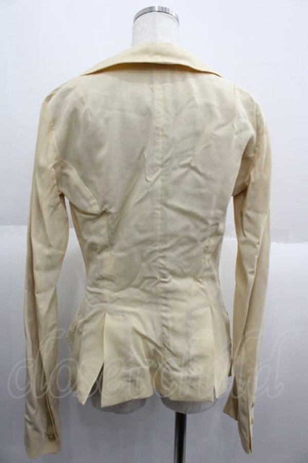 画像2: ヴィヴィアンウエストウッド 中古 / 変形襟ジャケット UK10 アイボリー  I-25-05-21-029-jc-HD-ZI (2)