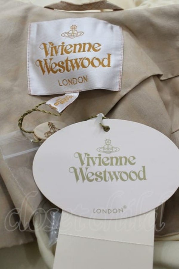 画像3: ヴィヴィアンウエストウッド 中古 / 変形襟ジャケット UK10 アイボリー  I-25-05-21-029-jc-HD-ZI (3)