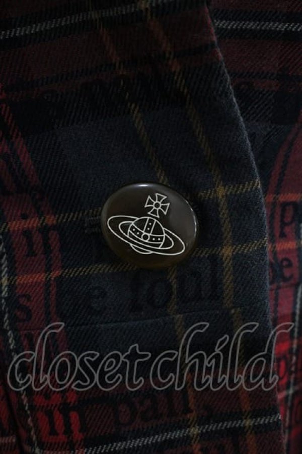 画像3: ヴィヴィアンウエストウッド 中古 / ラブジャケット 2 赤チェックＸ黒  I-25-05-21-032-jc-HD-ZI (3)