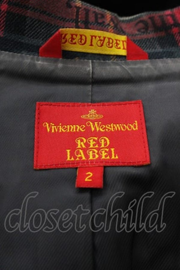 画像4: ヴィヴィアンウエストウッド 中古 / ラブジャケット 2 赤チェックＸ黒  I-25-05-21-032-jc-HD-ZI (4)