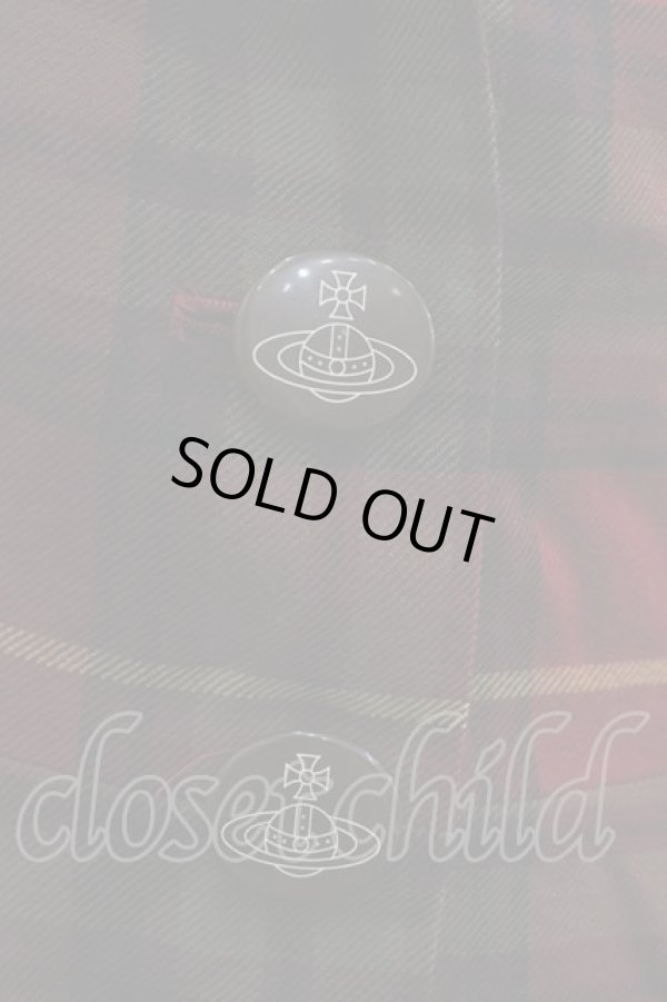 画像3: ヴィヴィアンウエストウッド 中古 / タータンチェックラブジャケット 2 赤チェック  I-25-05-21-033-jc-HD-ZI (3)