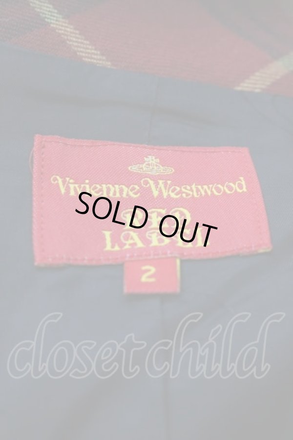 画像4: ヴィヴィアンウエストウッド 中古 / タータンチェックラブジャケット 2 赤チェック  I-25-05-21-033-jc-HD-ZI (4)